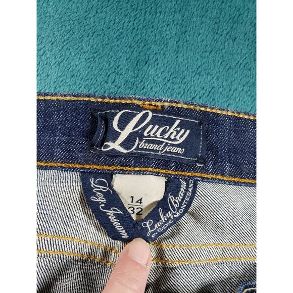 Lucky Brand Jeans Size 14 Womens Blue Stretch Pants Mid Rise Zoe Straight USA - Picture 3 of 13